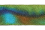 Peacock Hand Dyed 100% Silk Ribbon 1"