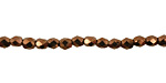 Czech Fire Polished Glass Dark Bronze Round 3mm