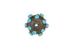 The BeadsNest Lampwork Glass Spotted Rondelle 9-10x14-16mm
