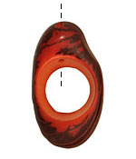 Tagua Nut Orange Open Slice 33-45x24-36mm