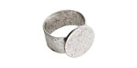 Nunn Design Antique Silver (plated) Large Circle Adjustable Ring 16mm
