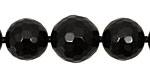 Black Onyx Faceted Round Graduated 8-15mm