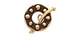 Saki Bronze Bumpy Toggle Clasp 18mm, 24mm bar