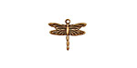 Stampt Antique Copper (plated) Dragonfly Charm 15x13mm