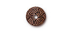 TierraCast Antique Copper (plated) Large Hole Spiral Dance Bead Cap 4x14mm