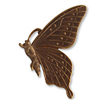 Vintaj Natural Brass Butterfly Profile 46mm