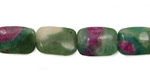 Fuchsite Ruby Thin Pillow 14x10mm