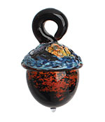 Grace Lampwork Wild Manzanita Acorn Pendant 27-28x31-32mm