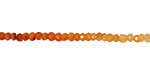 Carnelian (natural-orange) Faceted Rondelle 4mm