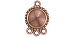 TierraCast Antique Copper (plated) Beaded Round Frame 1-3 Link 24x17mm