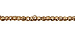 Golden Pyrite Faceted Rondelle 4mm