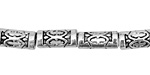 Pewter Carved Tube 13x6mm