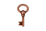 TierraCast Antique Copper (plated) Oval Key Charm 12x23mm