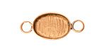 Copper Oval Bezel Link 19x15mm