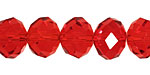 Siam Ruby Crystal Faceted Rondelle 14mm