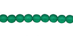 Czech Glass Matte Emerald Round 6mm