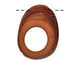 Tagua Nut Caramel Open Slice (side drilled) 33-45x24-36mm