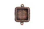 Nunn Design Antique Copper (plated) Mini Ornate Square Bezel Link 24x18mm
