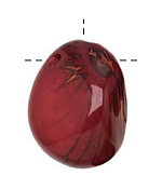 Tagua Nut Merlot Nugget (3-hole) 22-30x37-42mm