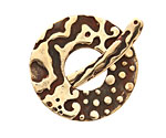 Saki Bronze Ocean Splash Toggle Clasp 33mm, 38mm bar