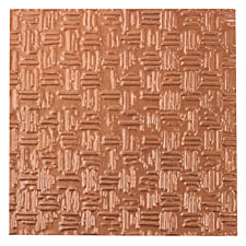 Lillypilly Antique Thatch Embossed Patina Copper Sheet 3"x3", 36 gauge