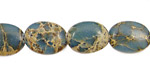 Blue Impression Jasper Flat Oval 16x12mm