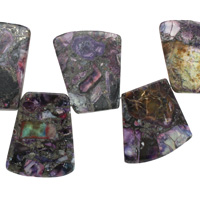 Purple Mosaic Stone w/ Pyrite Graduated Ladder 24-28x20-34mm