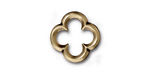 TierraCast Antique Brass (plated) Medium Quatrefoil Link 16mm