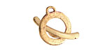 Saki Bronze Simple Toggle Clasp 19x16mm, 24mm bar