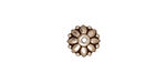 TierraCast Antique Silver (plated) Dharma Bead Cap 4x10mm