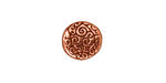 TierraCast Antique Copper (plated) Round Scroll Bead 12mm