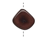 Tagua Nut Dark Brown Banana Chip 22-29x16-22mm