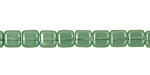 Czech Glass Prairie Green Square 6mm