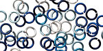 Ocean Mix Enameled Copper Round Jump Ring 6mm, 18 gauge
