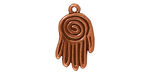 TierraCast Antique Copper (plated) Spiral Hand Pendant 13x22mm