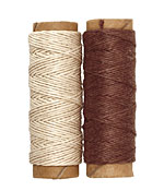 Natural/Dark Brown Hemp Twine 10 lb, 29 ft x 2 colors