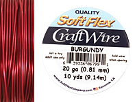 Soft Flex Burgundy Craft Wire 20 gauge, 10 yards