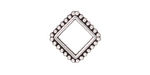 TierraCast Antique Silver (plated) 8mm Diamond Bead Frame 16mm