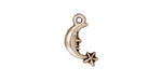 TierraCast Antique Silver (plated) Crescent Star Charm 11x17mm