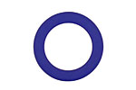 Trinket Foundry Cobalt Found Glass Bottle Ring 27-29x5-7mm