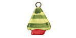 Jangles Ceramic Green Tree Charm 16x21mm