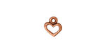 TierraCast Antique Copper (plated) Open Heart Charm 8x10mm