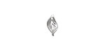 Ezel Findings Rhodium (plated) Sweet Crab Leaf 5x10mm