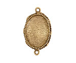 Nunn Design Antique Gold (plated) Large Ornate Oval Bezel Link 39x23mm