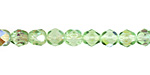Czech Fire Polished Glass Peridot AB Round 6mm