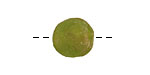 African Recycled Glass (olive) Irregular Round 13-14mm