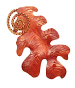 Patricia Healey Copper Oak Leaf Pendant 33x57mm