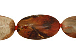 American Jasper Freeform Flat Oval 20-31x14-20mm