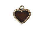 TierraCast Antique Brass (plated) Victorian Heart Frame Pendant 19mm