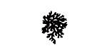 Sea Fan Coral Mini Rubber Stamp 14x16mm